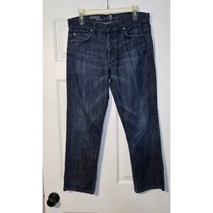 7‎ For All Mankind Jeans Mens 31 Organic Blue Denim Slouchy